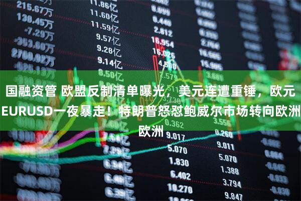 国融资管 欧盟反制清单曝光，美元连遭重锤，欧元EURUSD一夜暴走！特朗普怒怼鲍威尔市场转向欧洲
