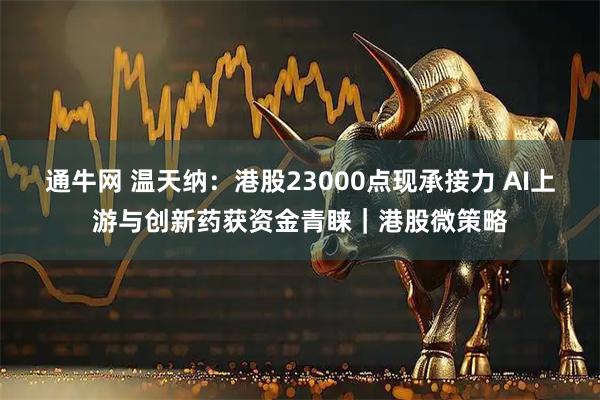 通牛网 温天纳：港股23000点现承接力 AI上游与创新药获资金青睐｜港股微策略